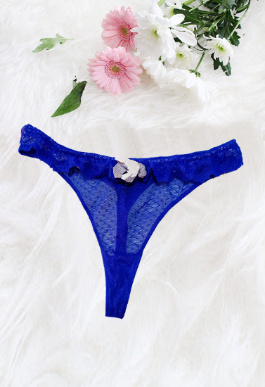 Undiz Royal Blue Sexy Lace Thong Panty(Sold Out)