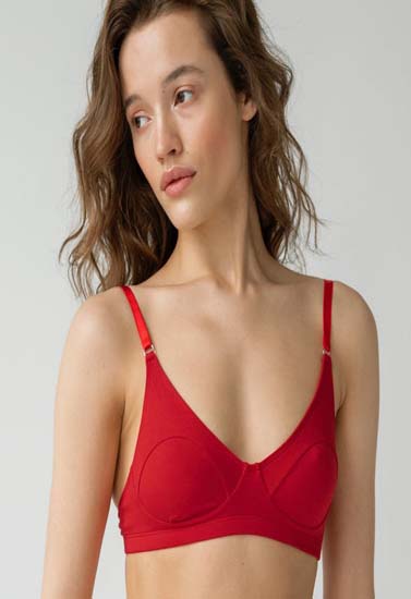 Women's Soft cup wireless cotton bra