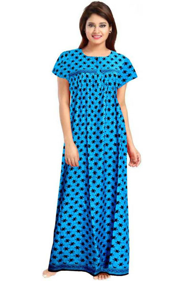 Full length cotton nighty combo pack of 2