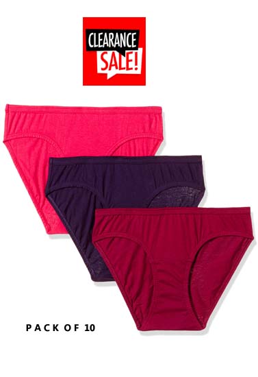 10 Pack Clearance sale Cotton Hipster Panties
