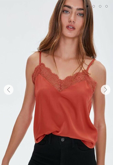 Women's Lace Trim Satin Camisole