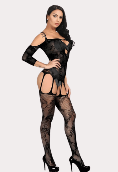 Enchanting Desire Lace Garter Bodystocking