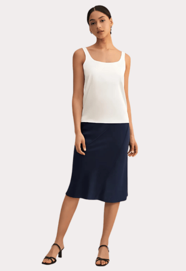 Silken Elegance Lace-Trim Camisole