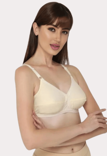 Daily Comfort Cotton Wire-Free Bra (Pack of 2) – White and Skin Soft Non-Padded Bras