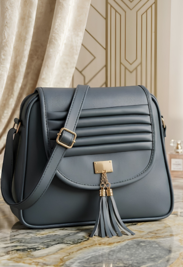 Midnight Charm Tassel Sling Bag