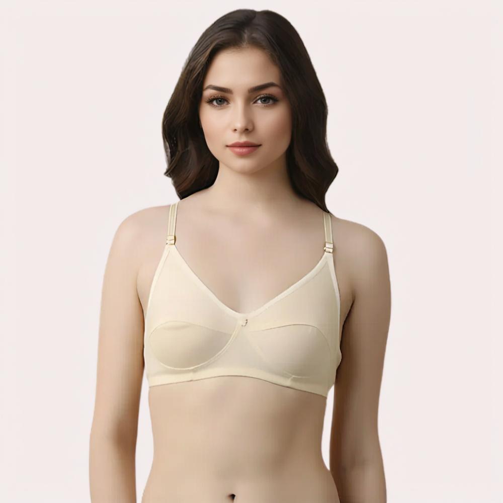 Women Full Coverage Non-Padded Wire-Free Cotton Comfort Bra